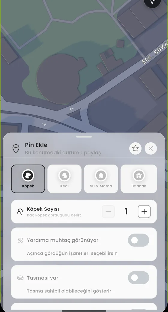 Add pin sheet with four types